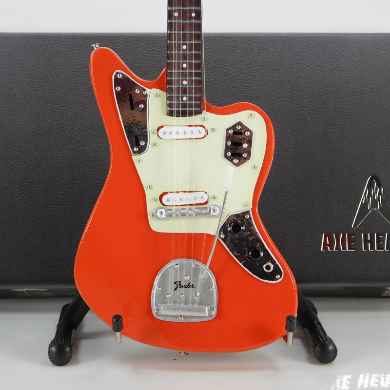 Axe Heaven Fender Jaguar Orange Miniature Replica Guitar