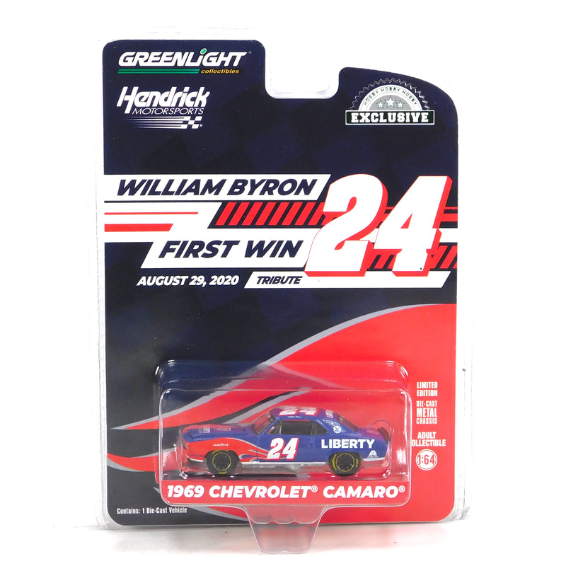 Hobby Exclusive 1969 Chevrolet Camaro 5 Car Lot Kyle Larson, Alex Bowman, Chase Elliott, Jimmie Johnson, and William Byron 1:64 Diecast