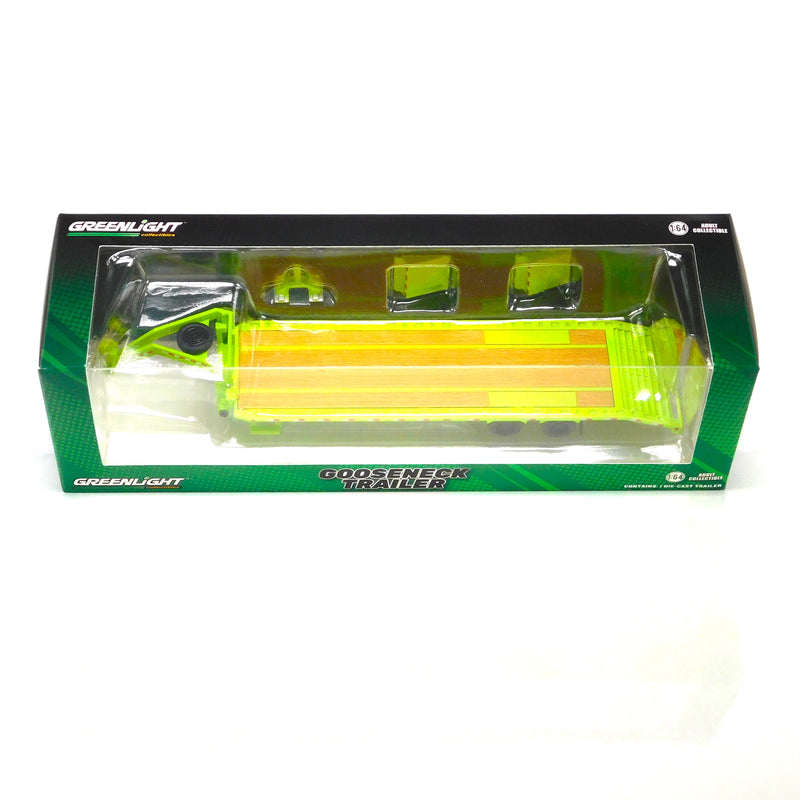 Hobby Exclusive 30521 Gooseneck Trailer Lime Green 1:64 Scale Diecast