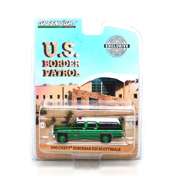 Green Machine Hobby Exclusive 1990 Chevrolet Suburban K20 Scottsdale U.S. Border Patrol 1:64 Diecast (Copy)