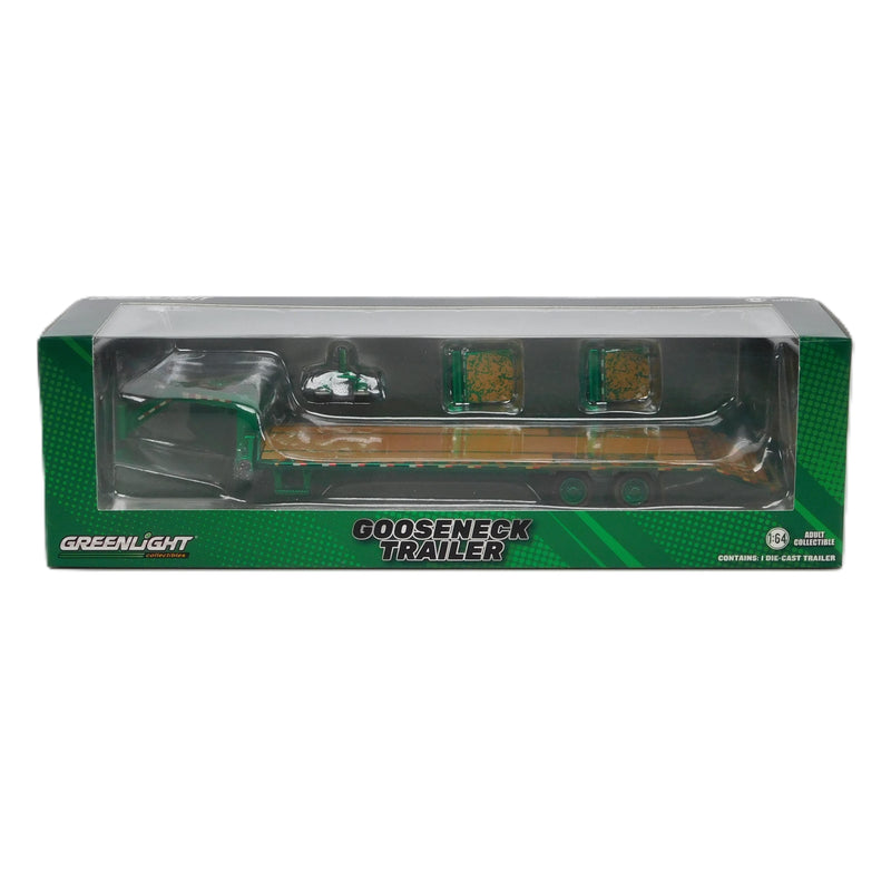 Green Machine Hobby Exclusive 30522 Gooseneck Trailer Weathered 1:64 Scale Diecast