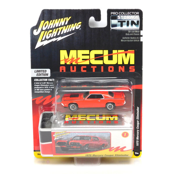 1970 Mercury Cougar Eliminator Orange Johnny Lightning Collectors Tin 1:64 Scale