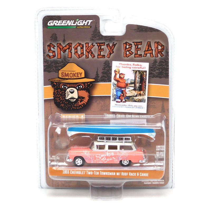 Smokey Bear 38070A 1955 Chevrolet Two-Ten Townsman 1:64 Diecast