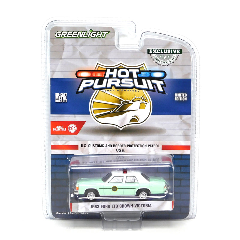 Hot Pursuit Special Edition U.S. Border Patrol 43035B 1983 Ford LTD Crown Victoria 1:64 Diecast