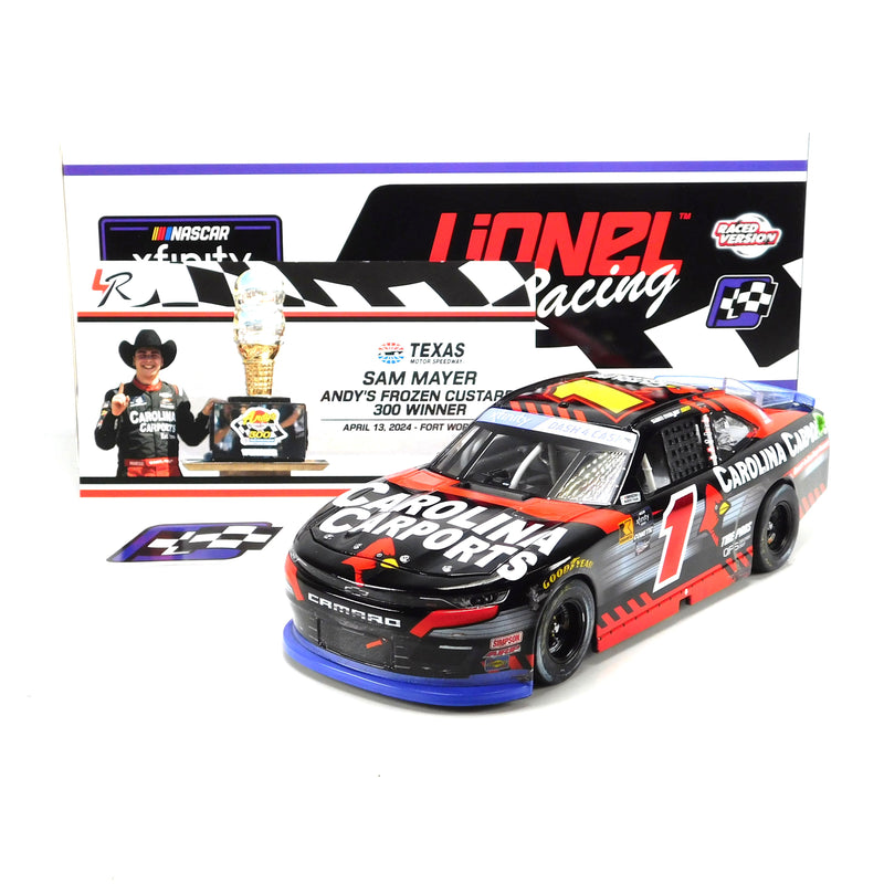 Sam Mayer 2024 Carolina Carports Texas Win 1:24 Nascar Diecast