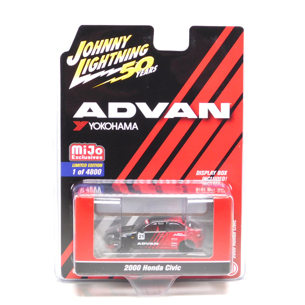 2000 Honda Civic Advan Yokohama Johnny Lightning MiJo Exclusive 1:64 Scale