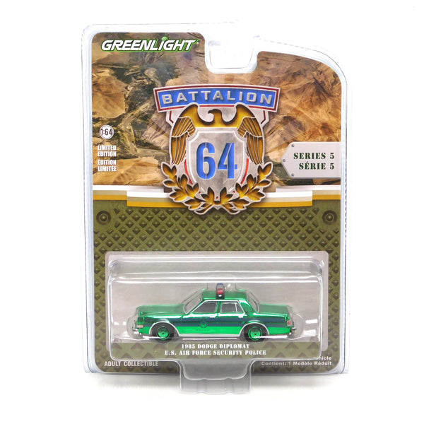 Green Machine 1985 Dodge Diplomat U.S. Air Force 1:64 Diecast Battalion 64