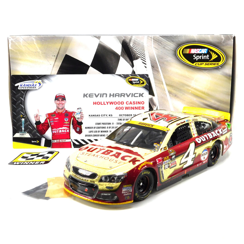 *Pre-Owned* Kevin Harvick 2016 Outback Kansas Win 1:24 Nascar Diecast