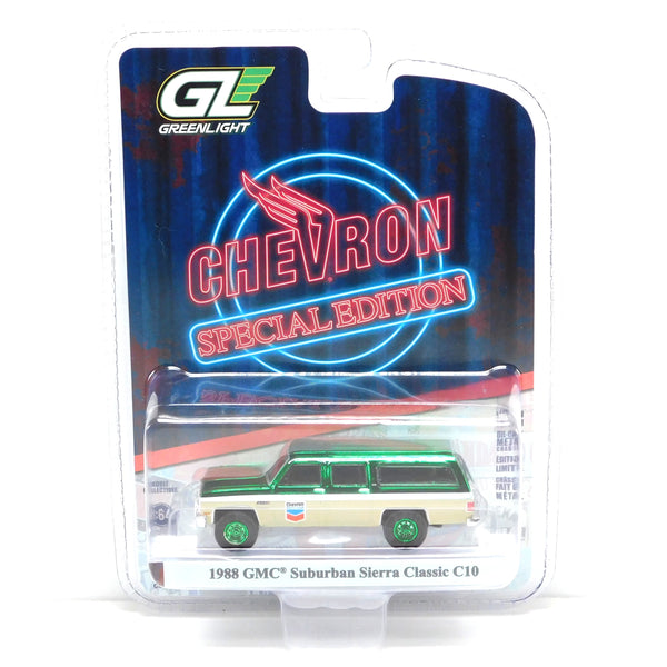 Green Machine 1988 GMC Suburban C10 1:64 Diecast Chevron Special Edition