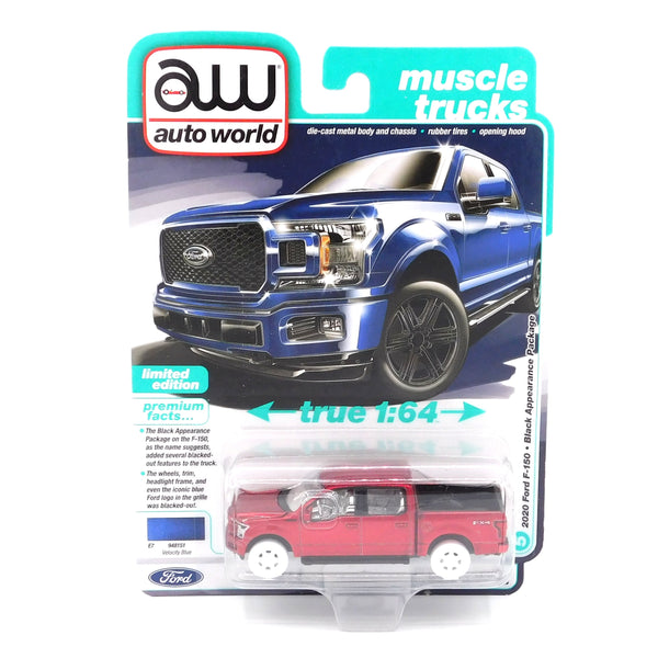 Chase 2020 Ford F-150 Blue Auto World Premium 1:64 Scale