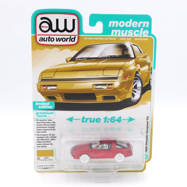 Chase 1988 Chrysler Conquest TSi Yellow Auto World Premium 1:64 Scale