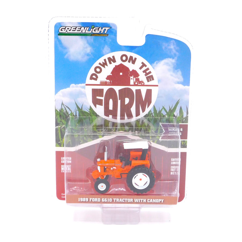 Down on the Farm 48060-E 1989 Ford 6610 with Canopy 1:64 Diecast