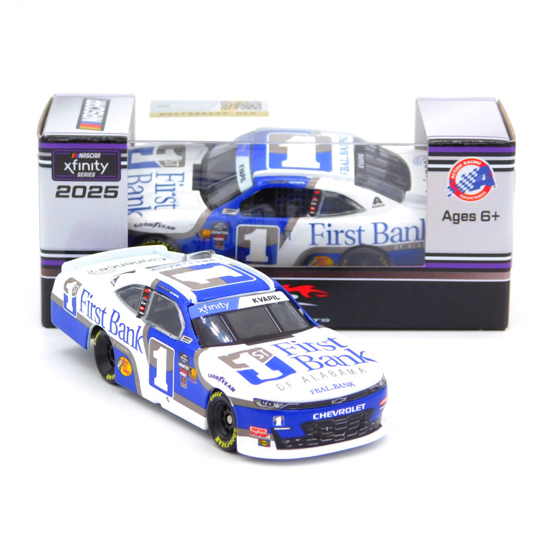 Carson Kvapil 2025 First Bank of Alabama 1:64 Nascar Diecast