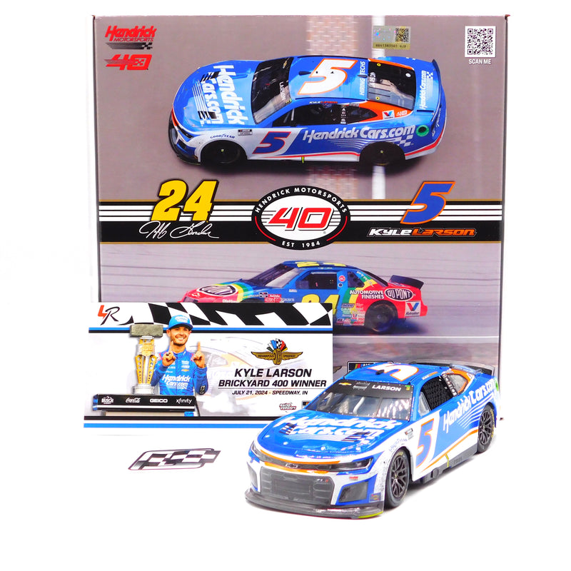 Kyle Larson Jeff Gordon Brickyard 400 Bookend Race Win Set 1:24 Nascar Diecast