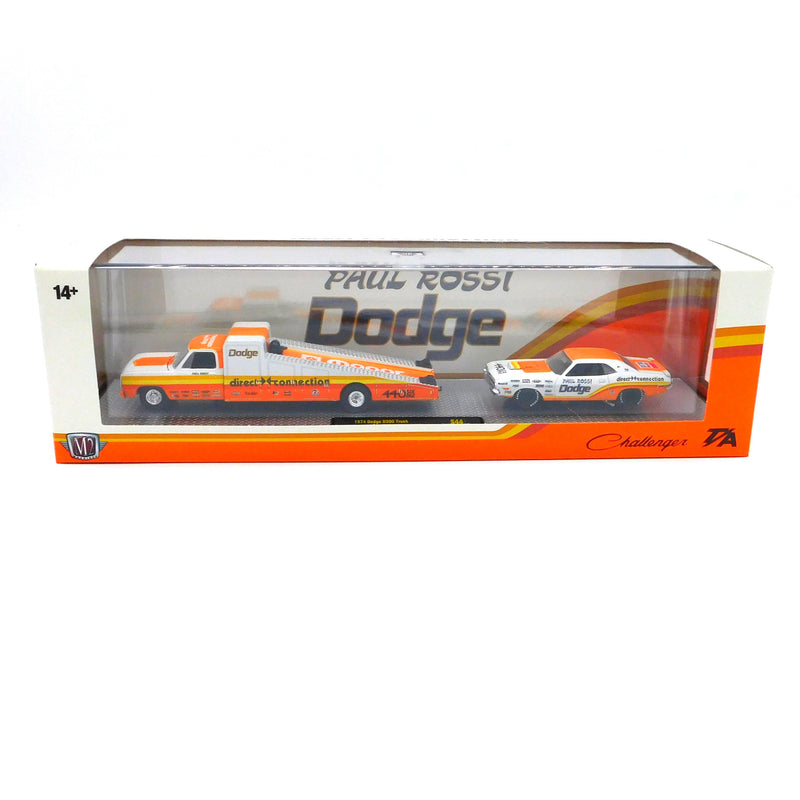 1974 Dodge D300 & 1970 Challenger M2 Machines 1:64 Scale Auto Haulers Release S44