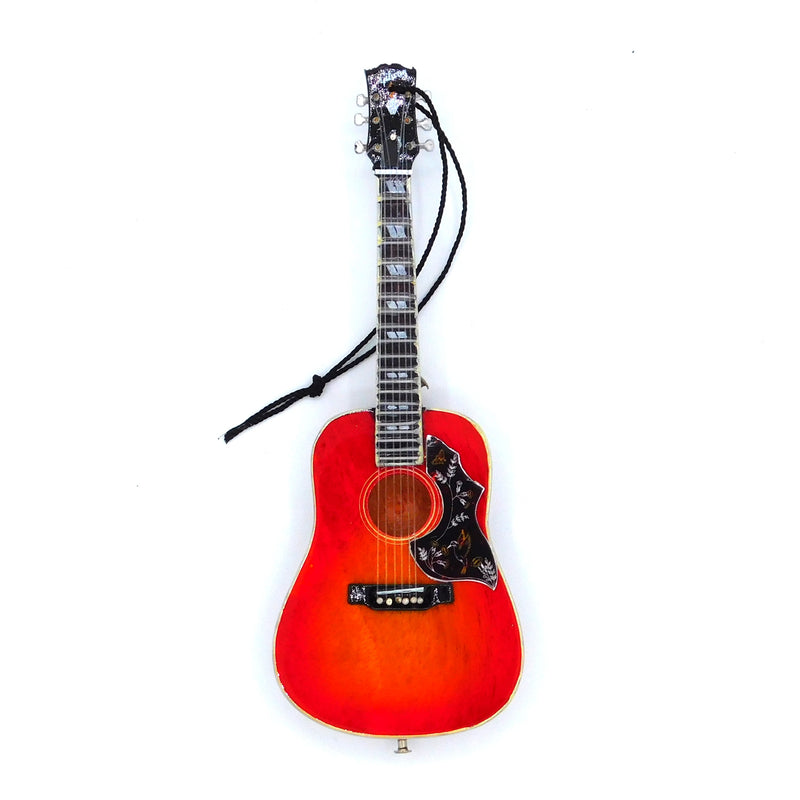 Axe Heaven Gibson Hummingbird Cherry Holiday Ornament Miniature Guitar Replica