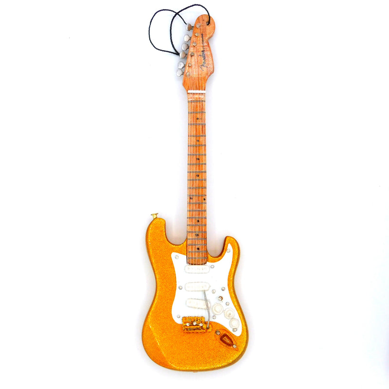 Axe Heaven Fender Stratocaster Gold Holiday Ornament Miniature Guitar Replica