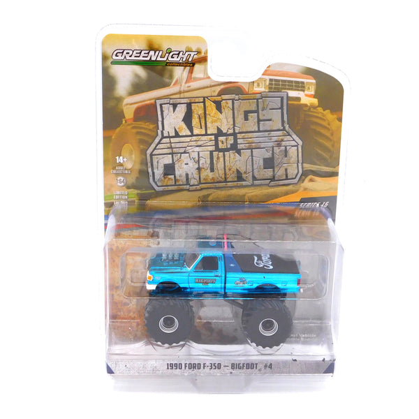 Chrome Machine 1990 Ford F-350 Bigfoot #4 1:64 Diecast Kings of Crunch Series 16
