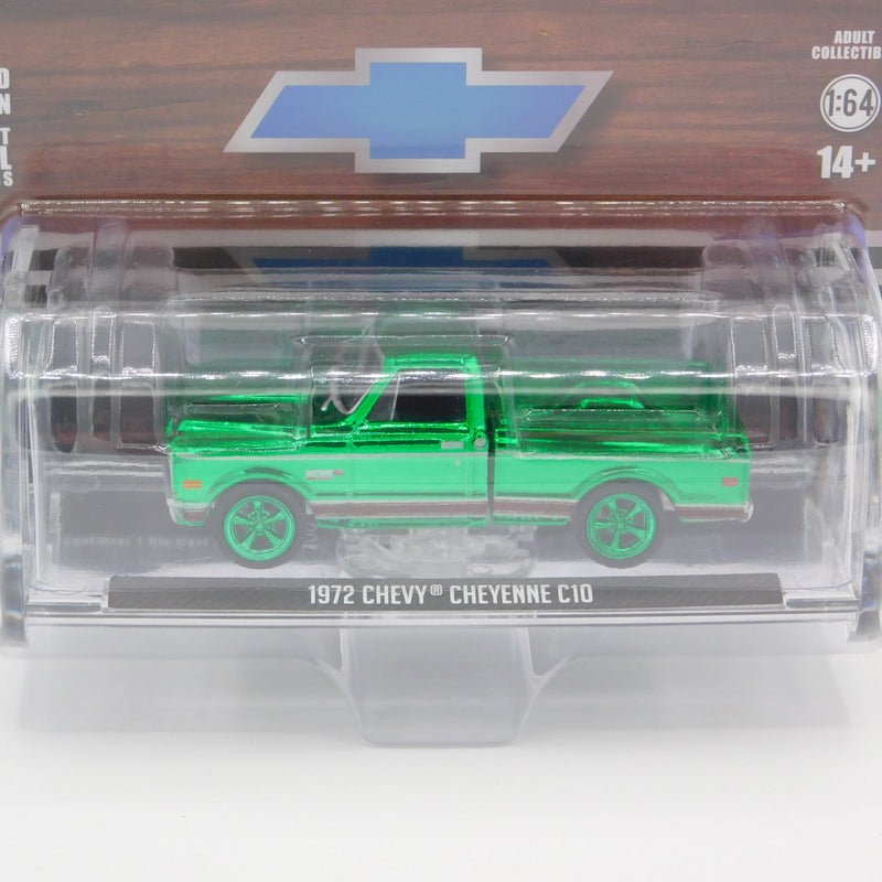 Green Machine 1972 Chevy Cheyenne C10 Short Bed 1:64 Diecast Hobby Exclusive