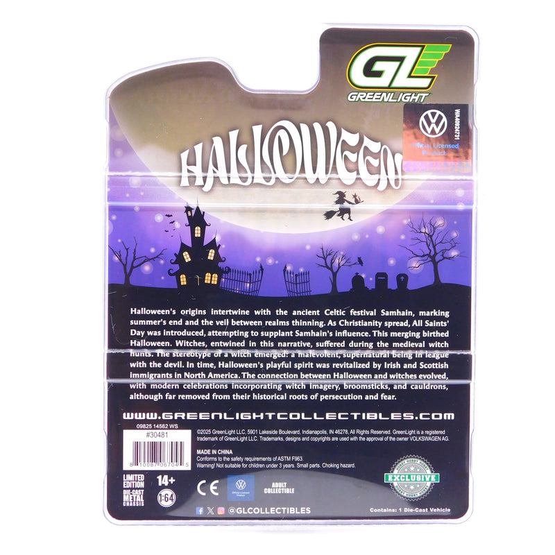 Green Machine Volkswagen Type 2 Panel Van Halloween 2025 1:64 Diecast Hobby Exclusive