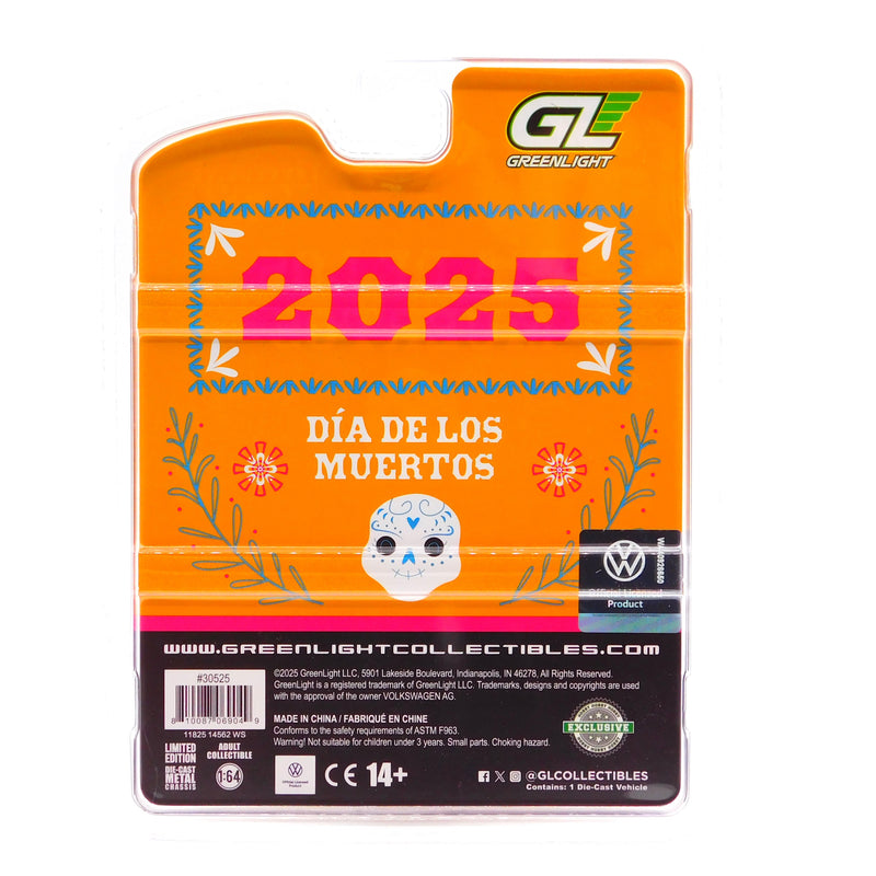 Green Machine Volkswagen Type 2 Panel Van Dia de los Muertos 2025 1:64 Diecast Hobby Exclusive