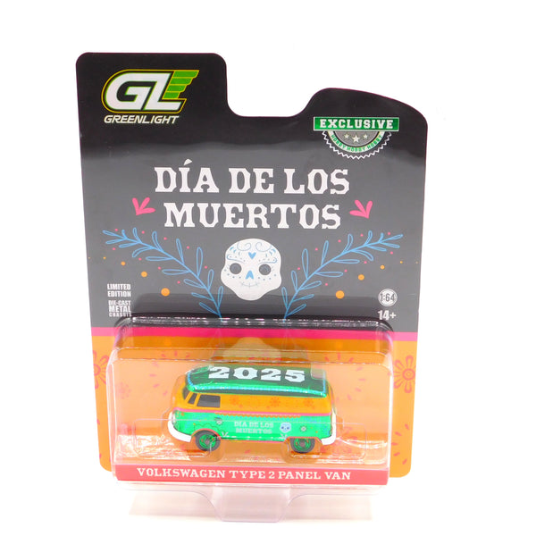 Green Machine Volkswagen Type 2 Panel Van Dia de los Muertos 2025 1:64 Diecast Hobby Exclusive