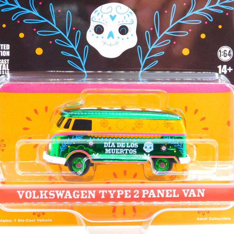 Green Machine Volkswagen Type 2 Panel Van Dia de los Muertos 2025 1:64 Diecast Hobby Exclusive