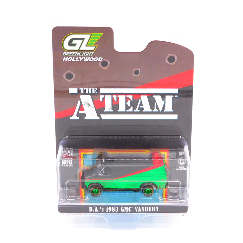 Green Machine Hollywood 44865F 1983 GMC Vandura Weathered Version The A-Team 1:64 Diecast