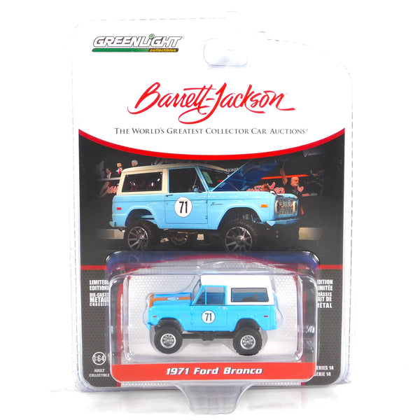 Barrett-Jackson 37310F 1971 Ford Bronco Custom 1:64 Diecast