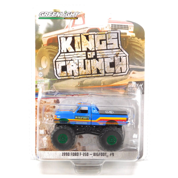 Green Machine Kings of Crunch Series 14 49140D Bigfoot #9 1990 Ford F-350 1:64 Diecast