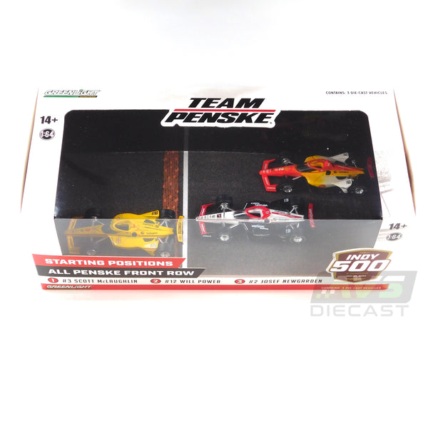 IndyCar 11611 Scott McLaughlin, Will Power, Josef Newgarden Penske Front Row Set 1:64 Diecast