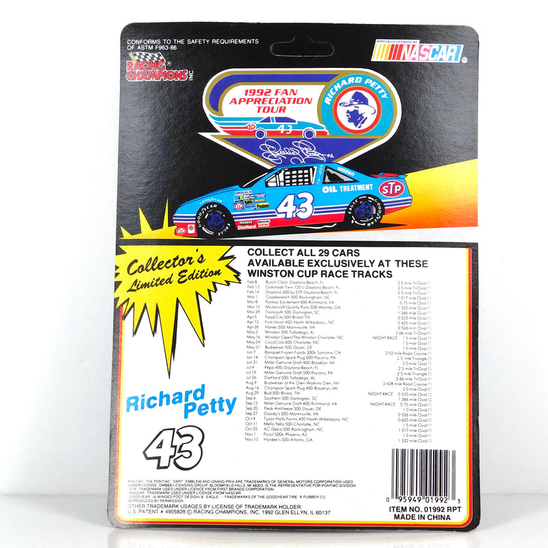 Richard Petty 1992 Racing Champions Fan Appreciation Tour Martinsville 1:64 Nascar Diecast