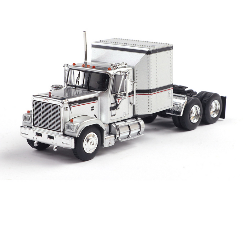 1980 GMC General Silver w/ Black & Red Stripes 1:64 Diecast