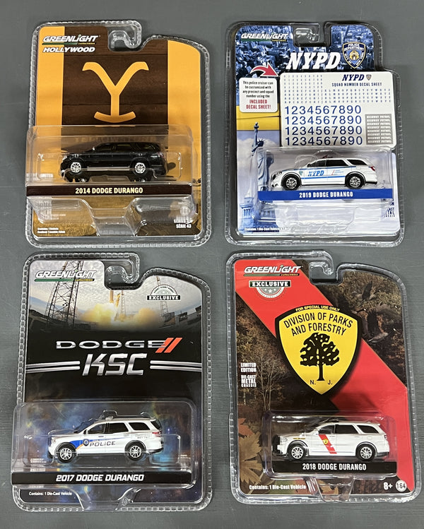 Greenlight Dodge Durango 4 Car Lot 1:64 Diecast