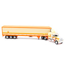 1973 Peterbilt 359 With Trailer Orange and Cream 1:64 Diecast