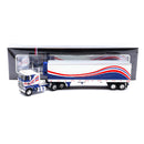 1976 Ford CL 9000 Red, White, and Blue With Trailer 1:64 Diecast