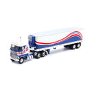 1976 Ford CL 9000 Red, White, and Blue With Trailer 1:64 Diecast