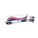 1976 Ford CL 9000 Red, White, and Blue With Trailer 1:64 Diecast