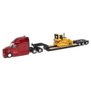 Caterpillar Peterbilt 579 With Lowboy and Cat D5M 1:87 Scale Diecast 84419