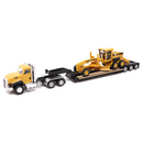Caterpillar CT660 Day Cab With Lowboy and 163H Motor Grader 1:87 Scale Diecast 84414