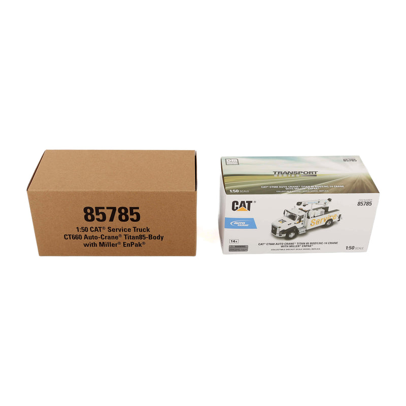 1:50 Cat Caterpillar CT660 Auto-Crane Titan 85 Service Truck with Miller EnPak – Diecast Masters