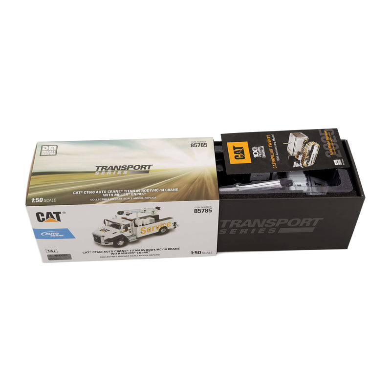 1:50 Cat Caterpillar CT660 Auto-Crane Titan 85 Service Truck with Miller EnPak – Diecast Masters