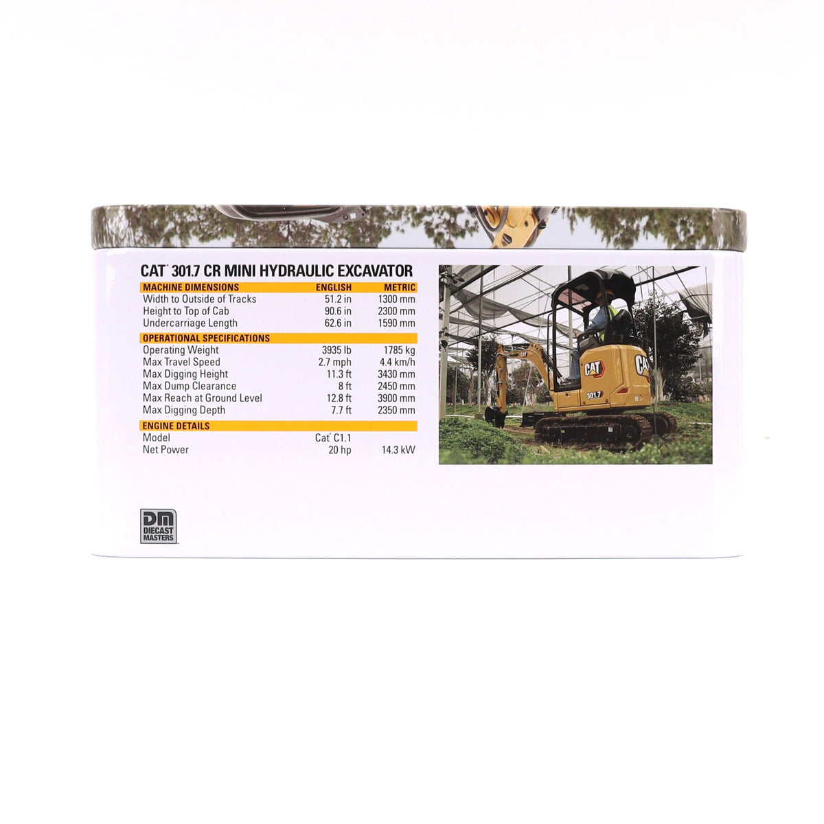 Replica CAT 7,1 Cm Caterpillar Diecast Masters 85597 – Miniexcavadora 301.7 A Escala 1:50, Con Herramientas Replica CAT 7,1 Cm Caterpillar Diecast Masters 85597 – Miniexcavadora 301.7 A Escala 1:50, Con Herramientas