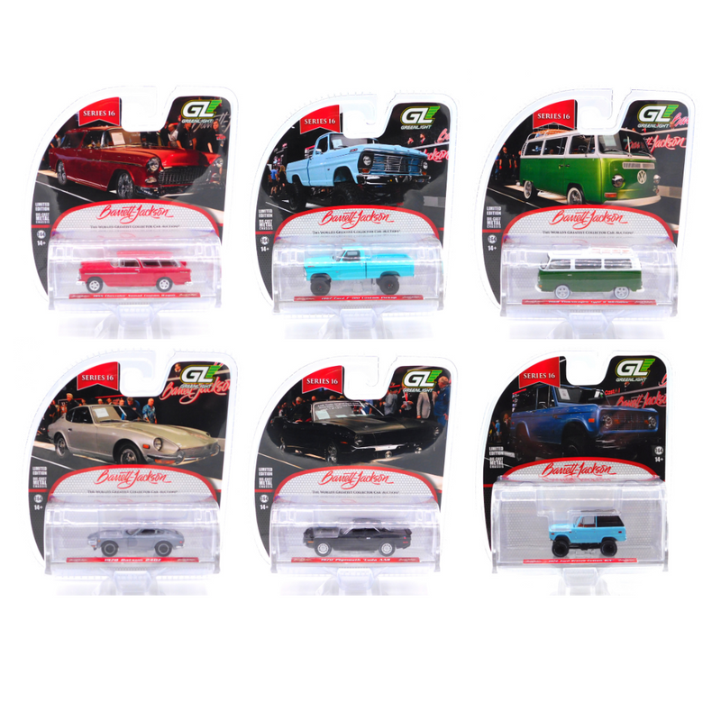 Barrett-Jackson Series 16 Sealed Case of 6 1:64 Diecast Greenlight