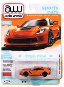 2019 Chevrolet Corvette Z06 Orange Auto World Premium Series 2024 Release 2A 1:64 Scale