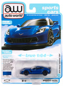 2019 Chevrolet Corvette Z06 Blue Auto World Premium Series 2024 Release 2B 1:64 Scale