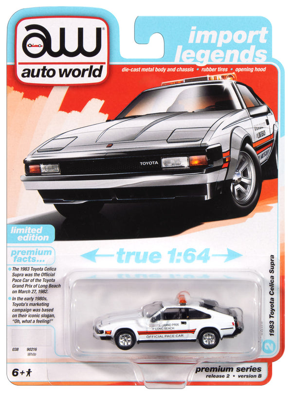 1983 Toyota Celica Supra White Auto World Premium Series 2024 Release 2B 1:64 Scale