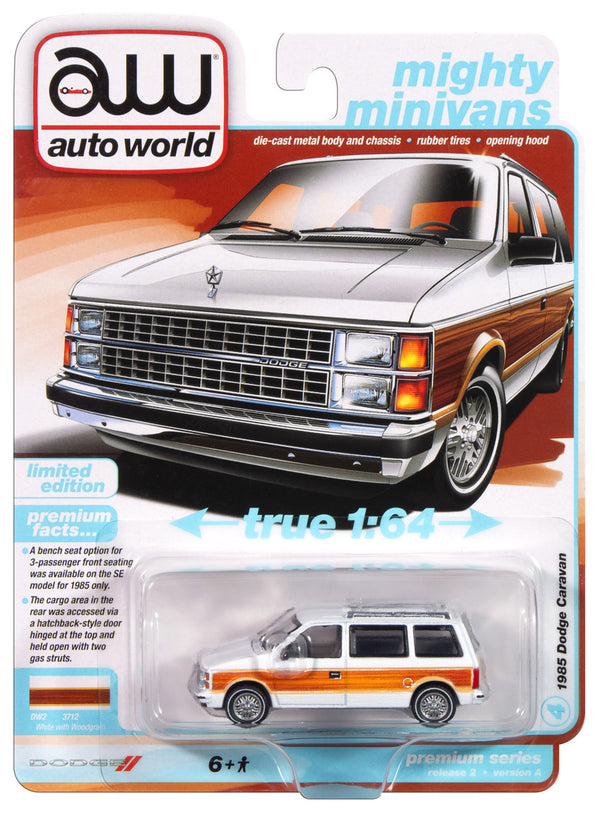 1985 Dodge Caravan Auto World Premium Series 2024 Release 2A 1:64 Scale