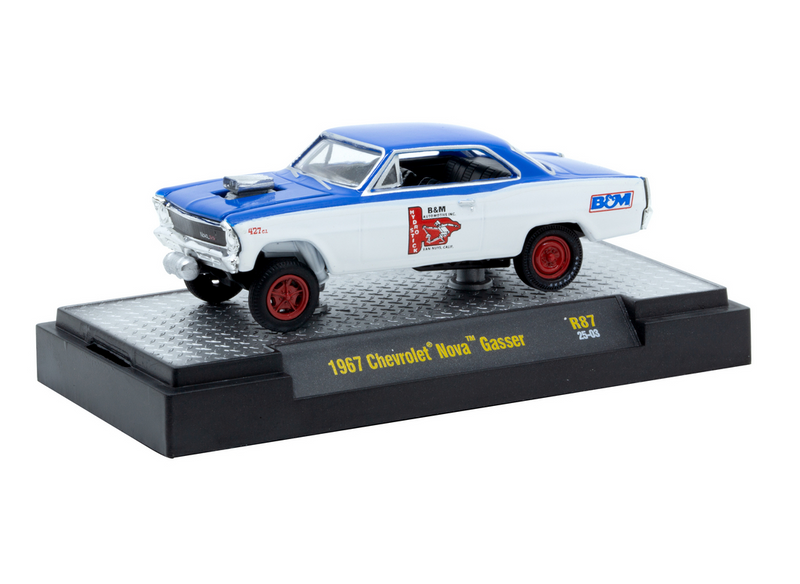 1967 Chevrolet Nova Gasser M2 Machines 1:64 Scale Detroit Muscle Release 87