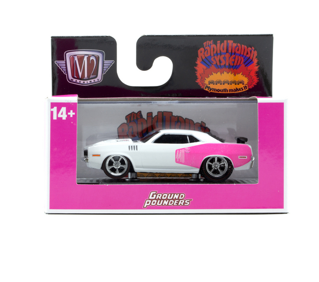 1971 Plymouth Cuda 440 M2 Machines 1:64 Scale Ground Pounders Release 29